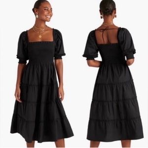 Hill House Home ‘Nesli’ Milkmaid~Nap dress in black